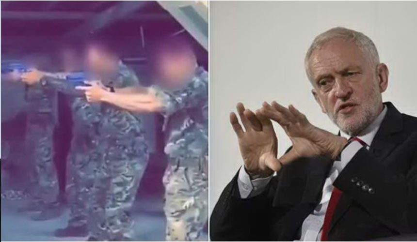Ushtarët britanikë përdorin fotografinë e Corbyn si tabelë qitjeje
