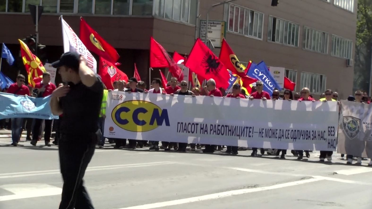 Shkup, protesta në ditën e 1 Majit