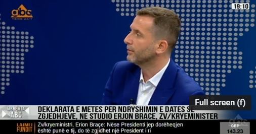 Erion Braçe: Presidenti nuk ka asnjë hapësirë për të ndryshuar datën e zgjedhjeve