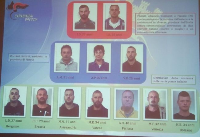 FOTO/ Policia italiane zbulon organizatën shqiptare të trafikut, sekuestrohen 10 kg kokainë me vlerë 800 mijë euro