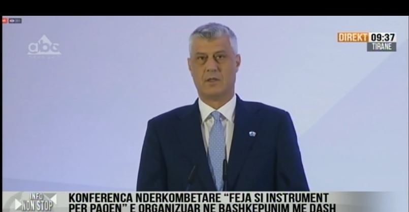 Thaci: The Albanian nation is an example of religious harmony