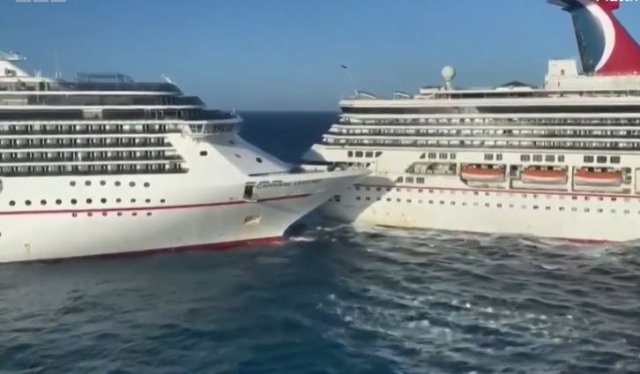 VIDEO/ Momenti kur dy anije përplasen në Karaibe