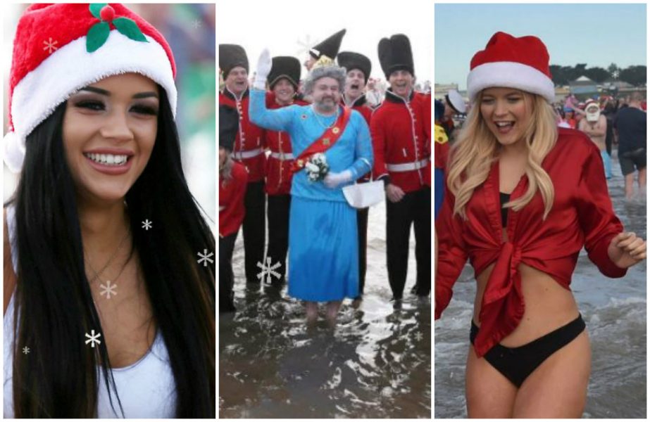 FOTO/ Çmenduria e britanikëve, hyjnë në ujë për Krishtlindje