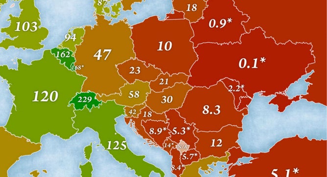 Vendet më të pasura në Europë