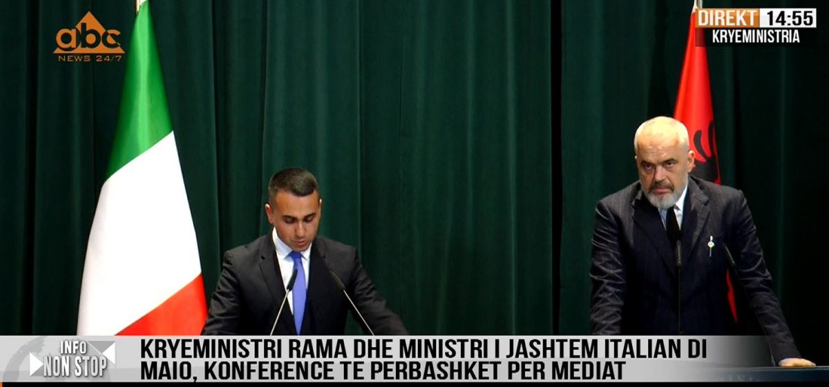 VIDEO/  Di Maio kërkoi dialog politik, Rama: Italia do na mbështesë për ligjin anti-KÇK