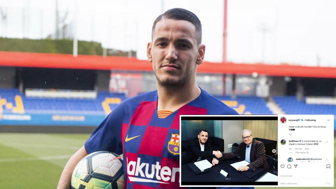 Transferimi i Manaj te Barcelona, urime dhe shaka nga futbollistët kuqezi