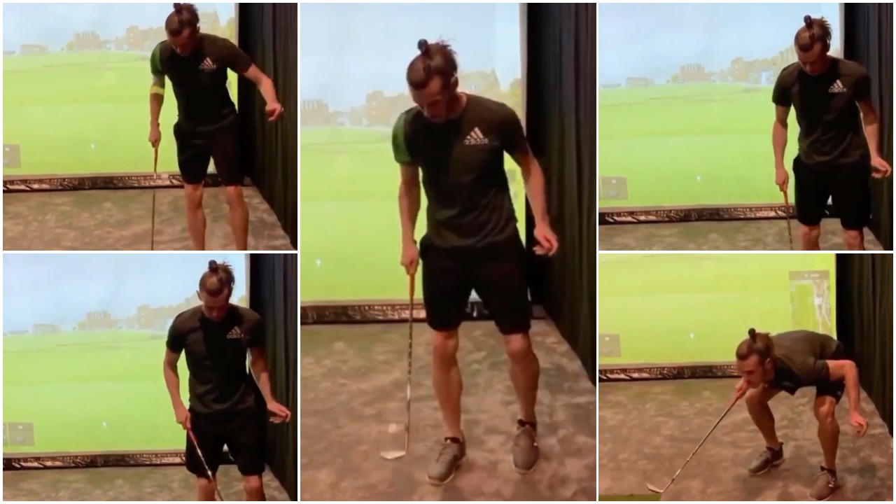 VIDEO | Gareth Bale është i çmendur, nuk i ndahet golfit as në karantinë