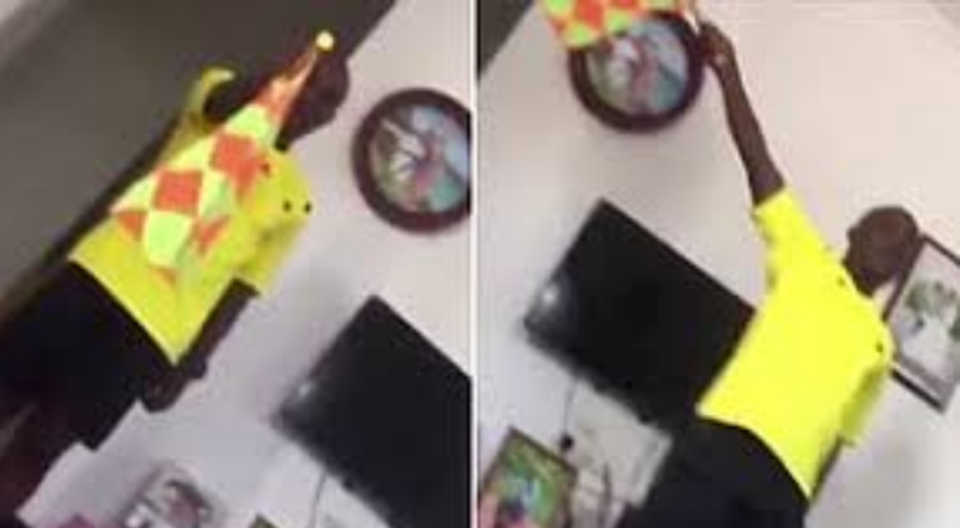 VIDEO | Profesionisti afrikan, stërvitja e pazakontë e arbitrit të FIFA-s