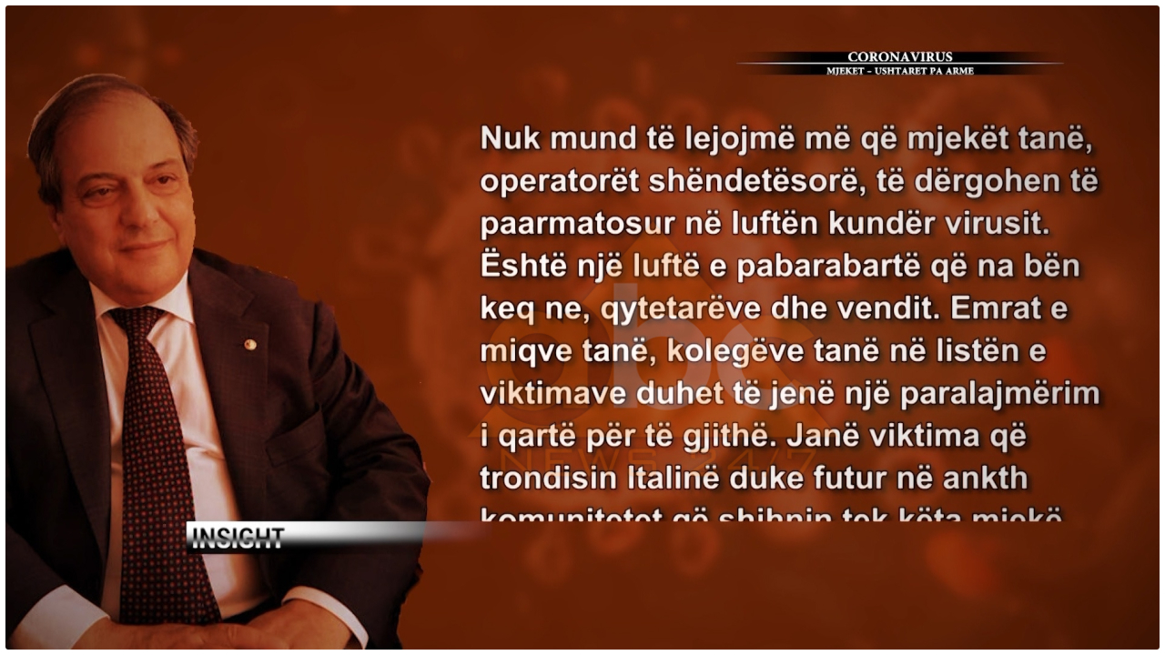 Mjekët në Itali kundër Koronavirusit: Ushtarë të dërguar në betejë të paarmatosur e viktima të detyrës