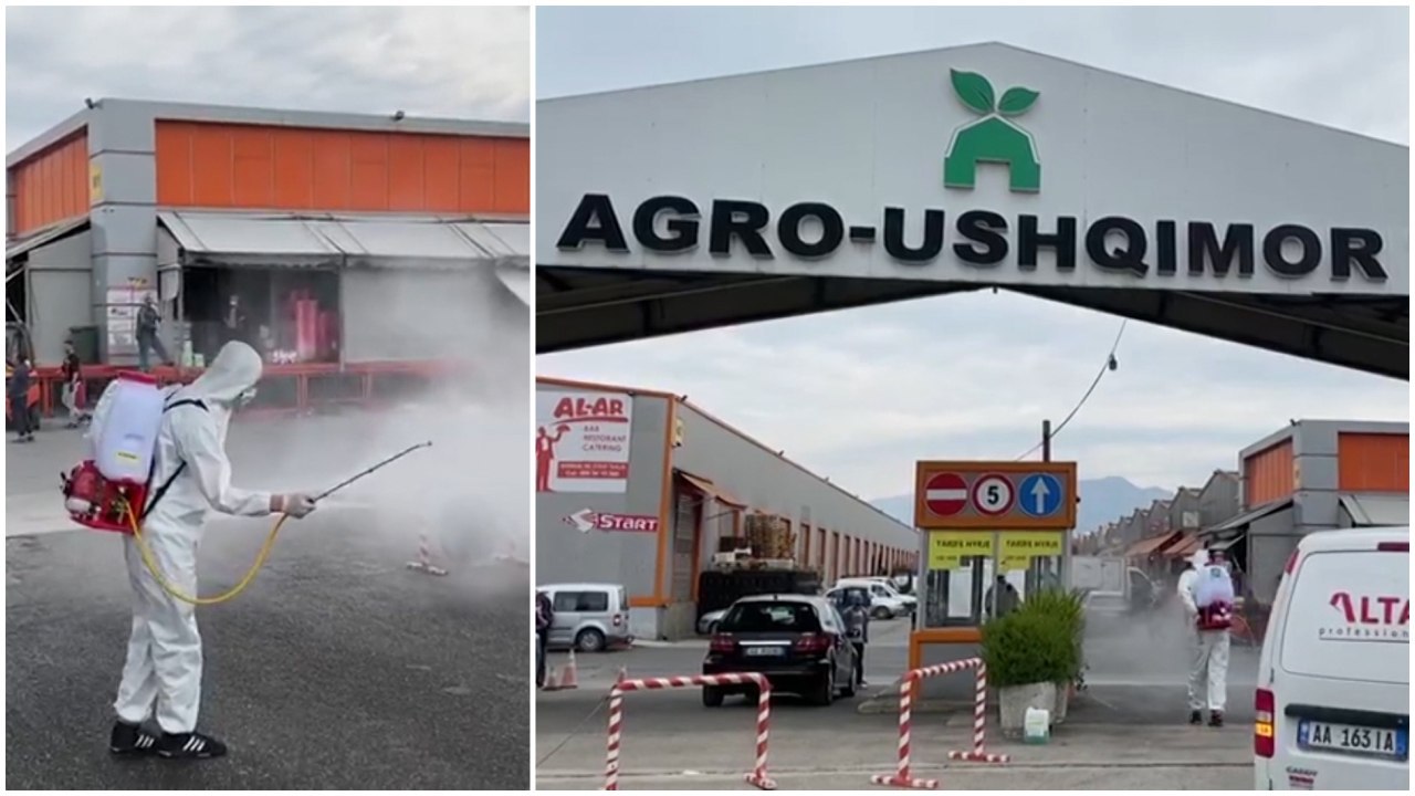 Vazhdon dezinfektimi në tregun agro-ushqimor në Tiranë, klientët sensibilizohen me ruajten e distancës