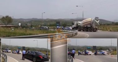 Bllokohet autostrada Elbasan-Tiranë, drejtuesit më të lartë të policisë në aksion