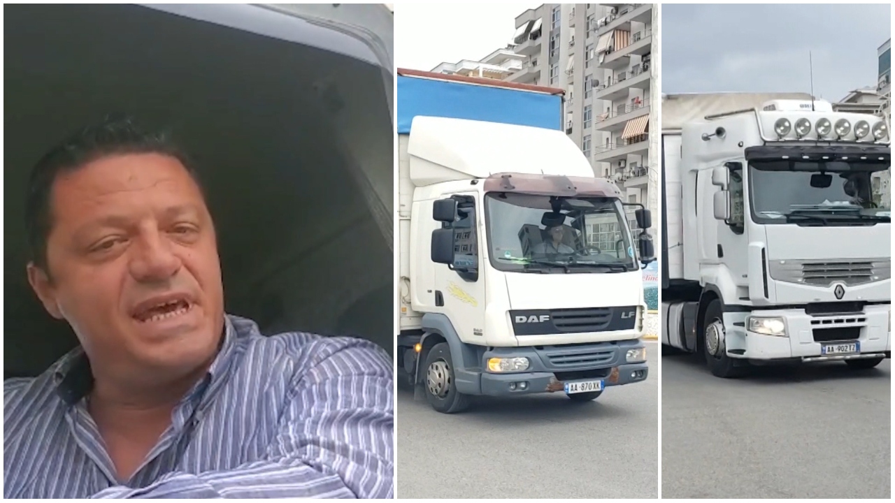 Protestë simbolike, shoferët e kamionëve të mallrave në Vlorë kërkojnë që tragetet të nisin punë