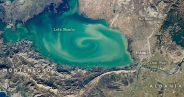 Një tornado në liqenin e Shkodrës, NASA publikon foton e magjishme nga Shqipëria