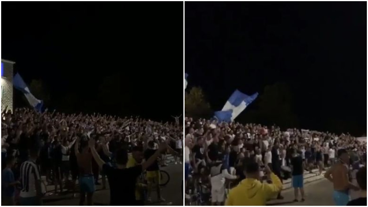 VIDEO/ Tirana u zgjua bardheblu: Nga koret e ultrasve, te festa e dyshes Doka-Ngoo