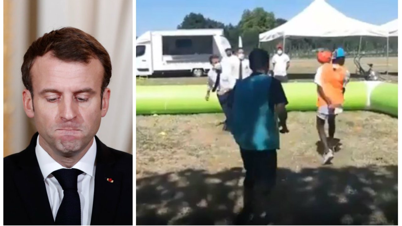 VIDEO/ Godet kundërshtarin me top, Macron bëhet “hit” në rrjetet sociale