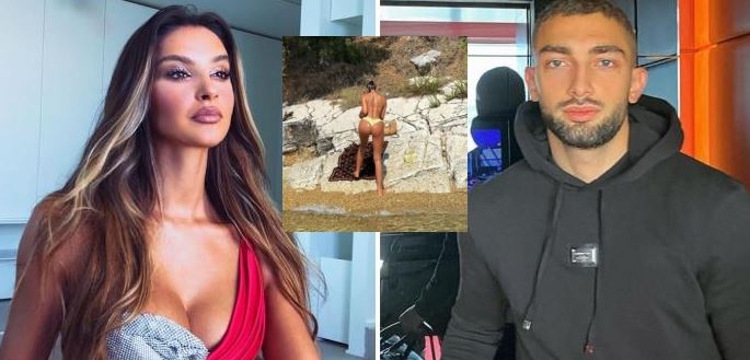 FOTO/ Pushime me Eros Grezdën? Oriola Marashi pozon topless në Ksamil