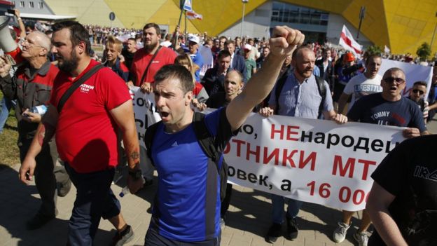 Vijojë protestat kundër Lukashenkos ne Bjellorusi