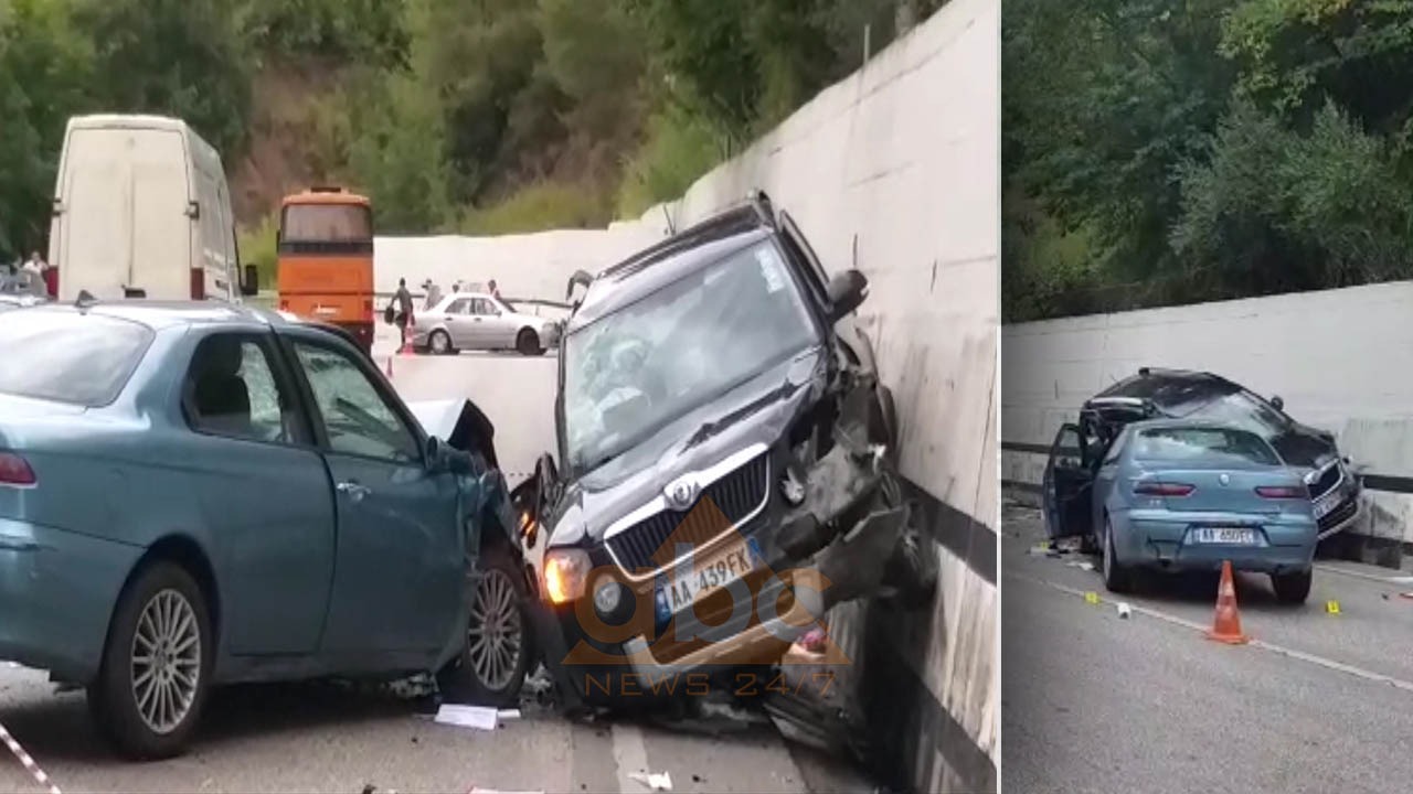 Një e vdekur, pamje tragjike nga aksidenti i rëndë në Elbasan-Peqin