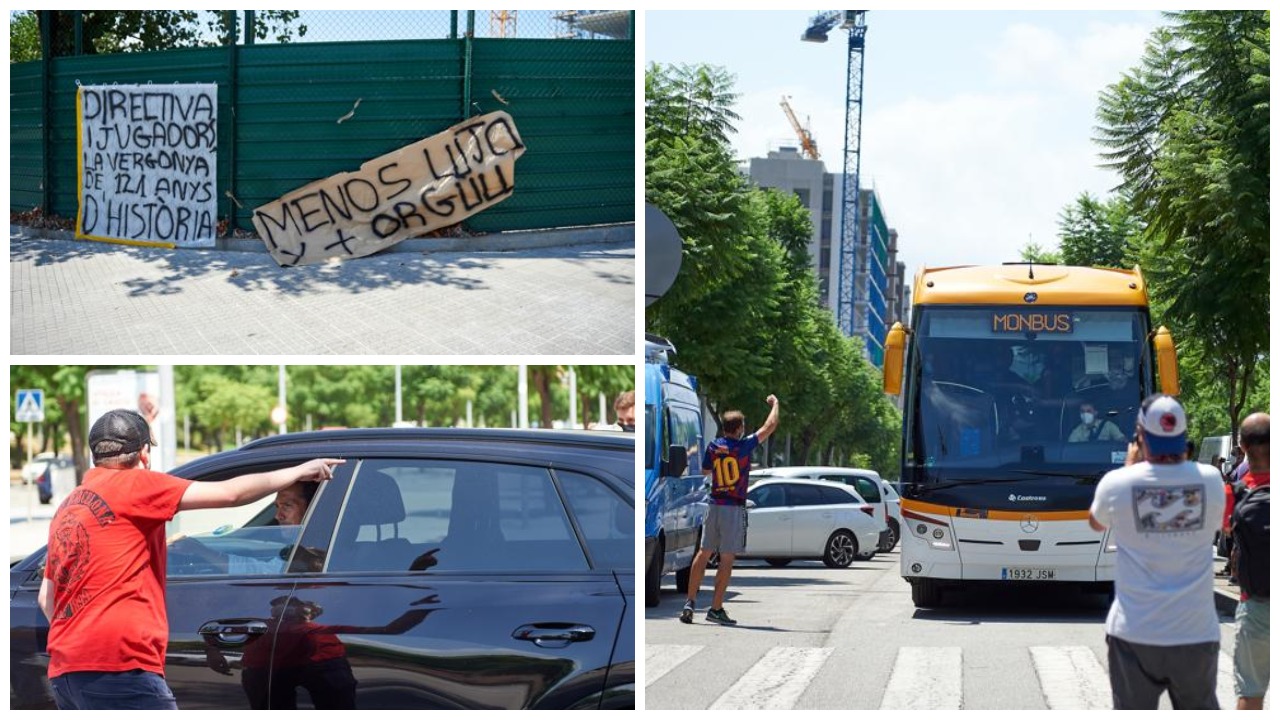 Kapsolla, ofendime dhe banderola thumbuese: Si u prit Barcelona nga tifozët 