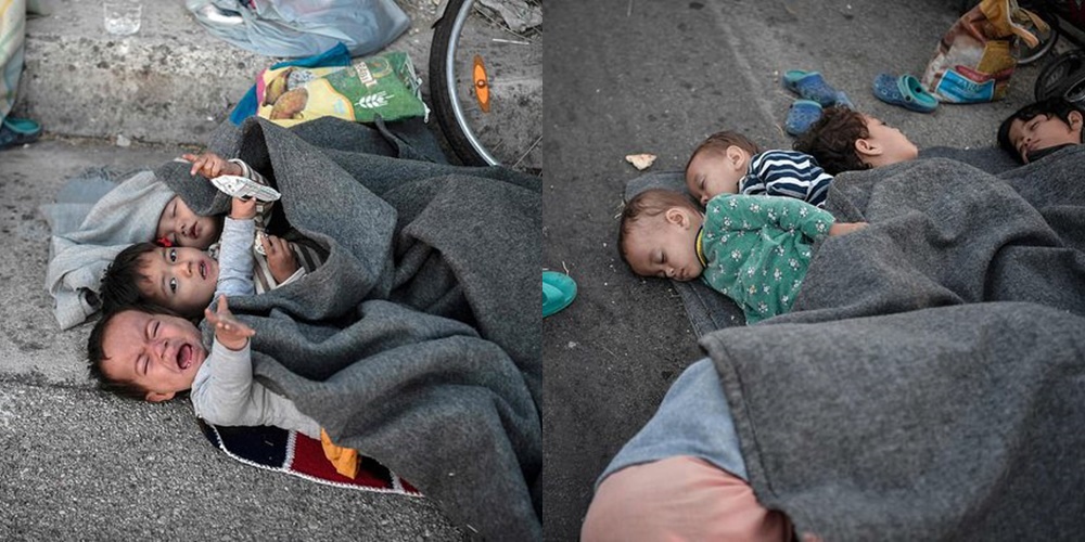 Zjarri shkatërroi kampin e Lesbos-it, të mëdhenj e të vegjël detyrohen të flenë në rrugë