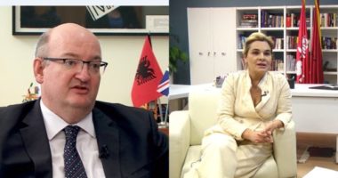 Ambasadori britanik në selinë e LSI, takim me Monika Kryemadhin