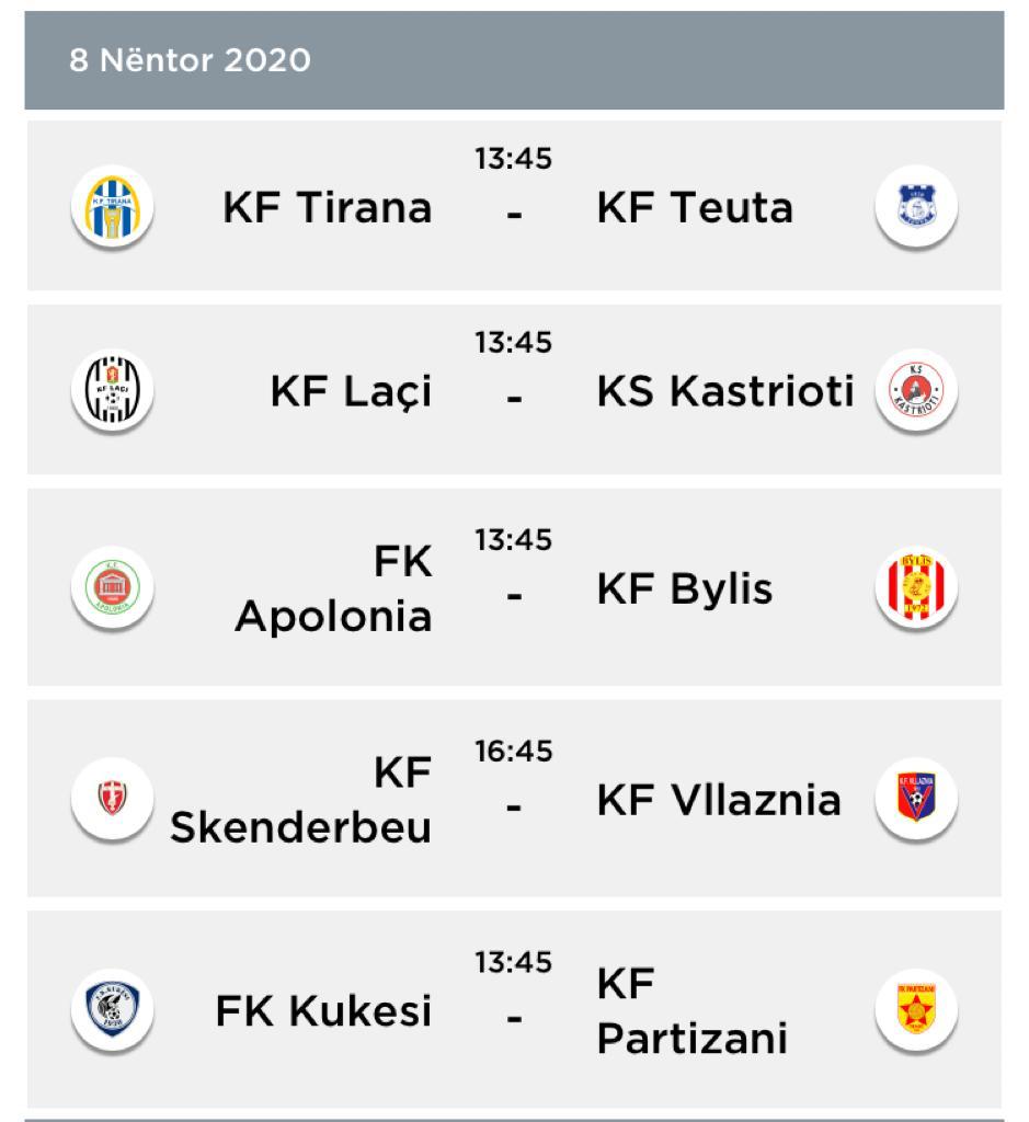 FK Kukesi Partizani Tirana Kategoria Superiore KF Bylis 