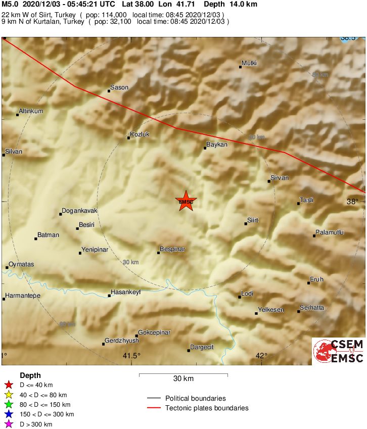 Lëkundje të forta tërmeti në Turqi, ku ishte epiqendra