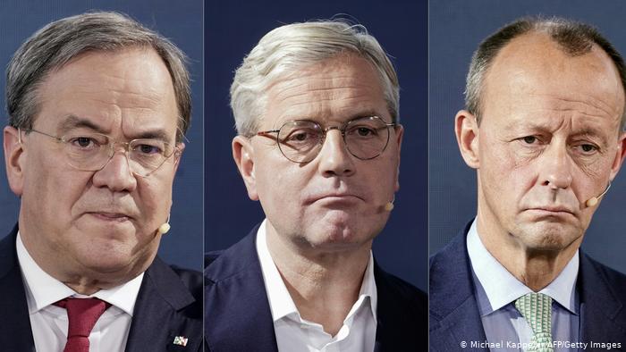 Tre kandidatët për kryetar të CDU që kanë shanse të përafërta për të fituar