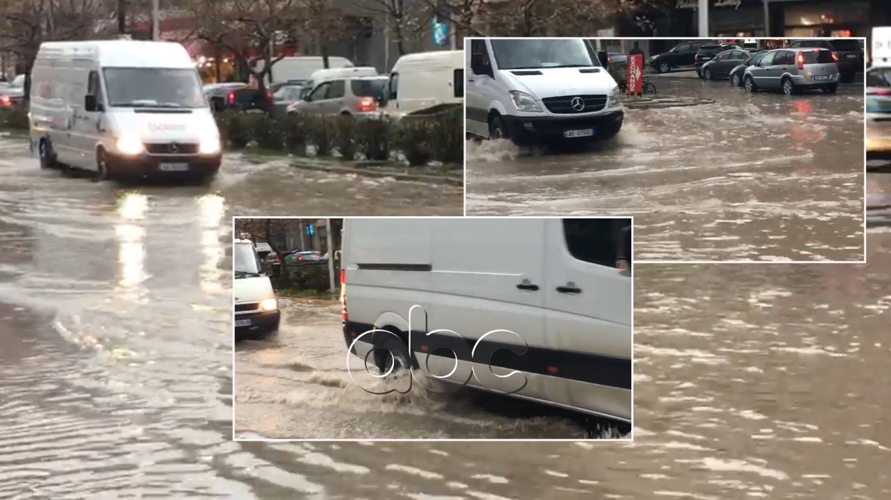 Rrugët në portin e Vlorës të mbushura me ujë, bashkia apel qytetarëve: Bëni kujdes