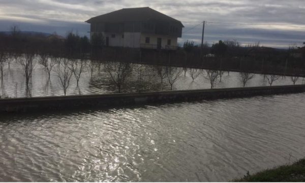 Përmbytjet në Shkodër: 738  ha tokë nën ujë, rruga në Obot e kalueshme vetëm për mjete të mëdha