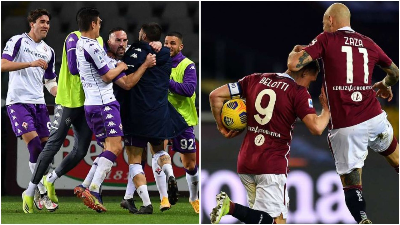 VIDEO/ Fiorentina reziston me 9 lojtarë, Belotti eviton turpërimin e Torinos