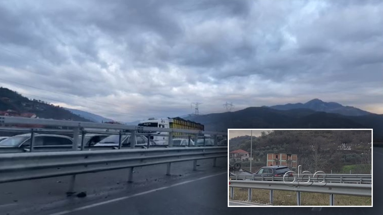 Shpejtësia nxjerr “BMW” nga rruga, bllokohet qarkullimi në autostradën Tiranë-Elbasan