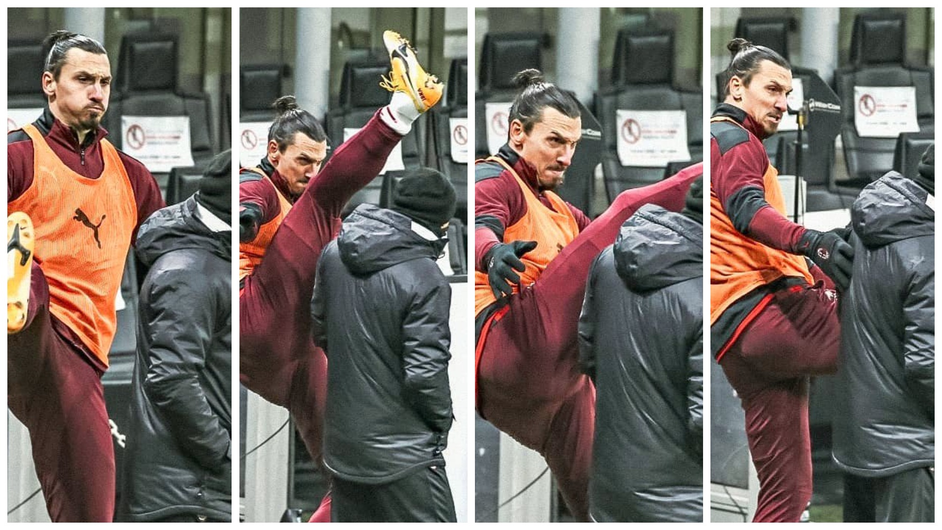 VIDEO/ Këmba mbi kokën e ndihmësit, Ibra “show” në nxehje