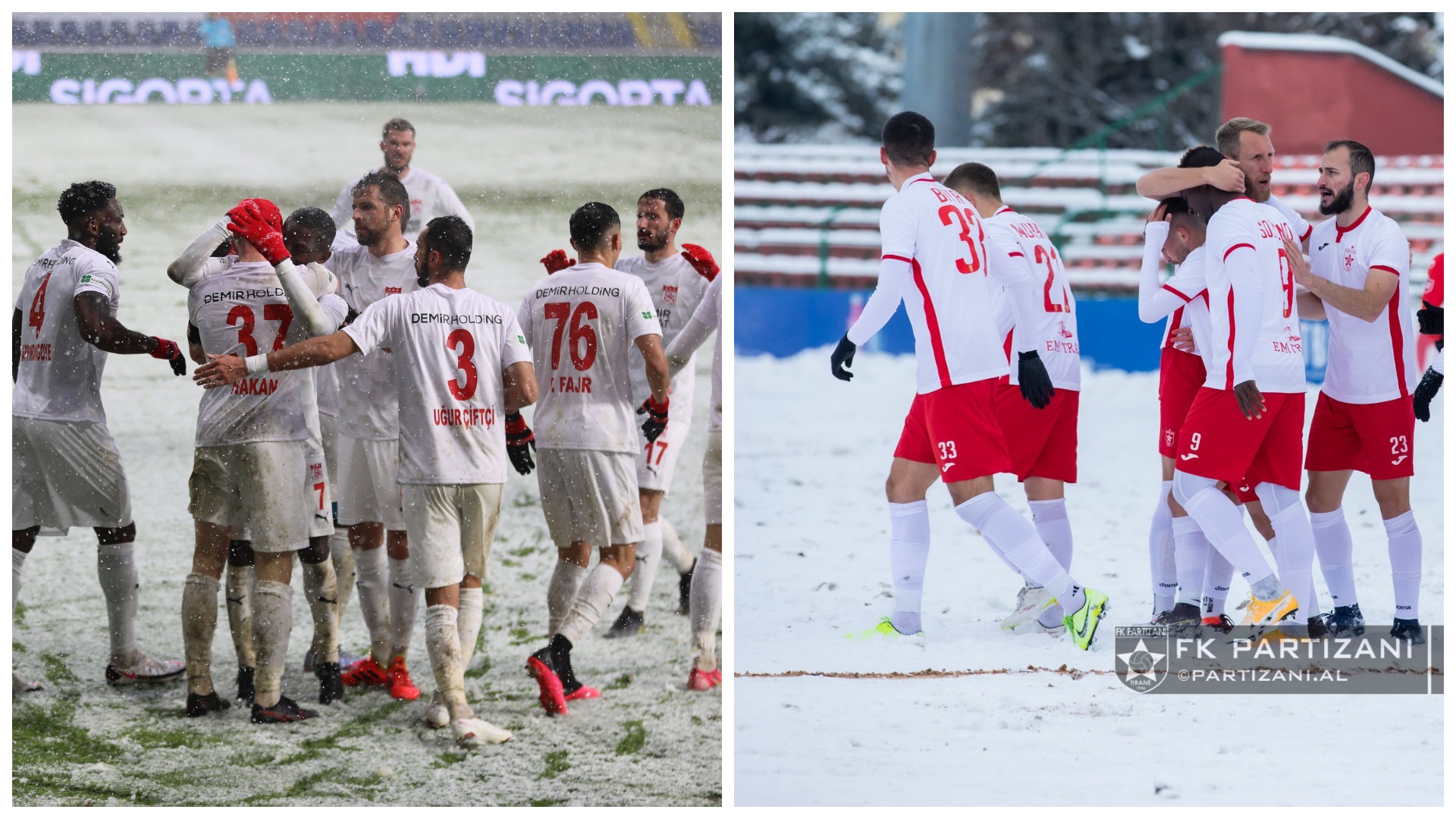 VIDEO/ Të padukshëm në fushë, Partizani dhe Sivasspor bëhen “hit”