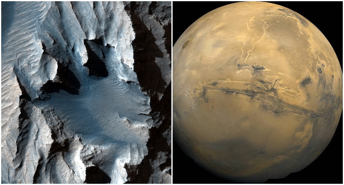 NASA fotografon kanionin masiv në Mars, më i madhi në Sistemin Diellor