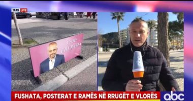 “Voto Edi Ramën”, si u vendosën posterat e kryeministrit në Lungomaren e Vlorës