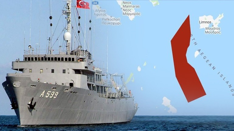 Turqia rikthen “Cesme”-n në Egje dhe lëshon avionët luftarakë mbi Greqi