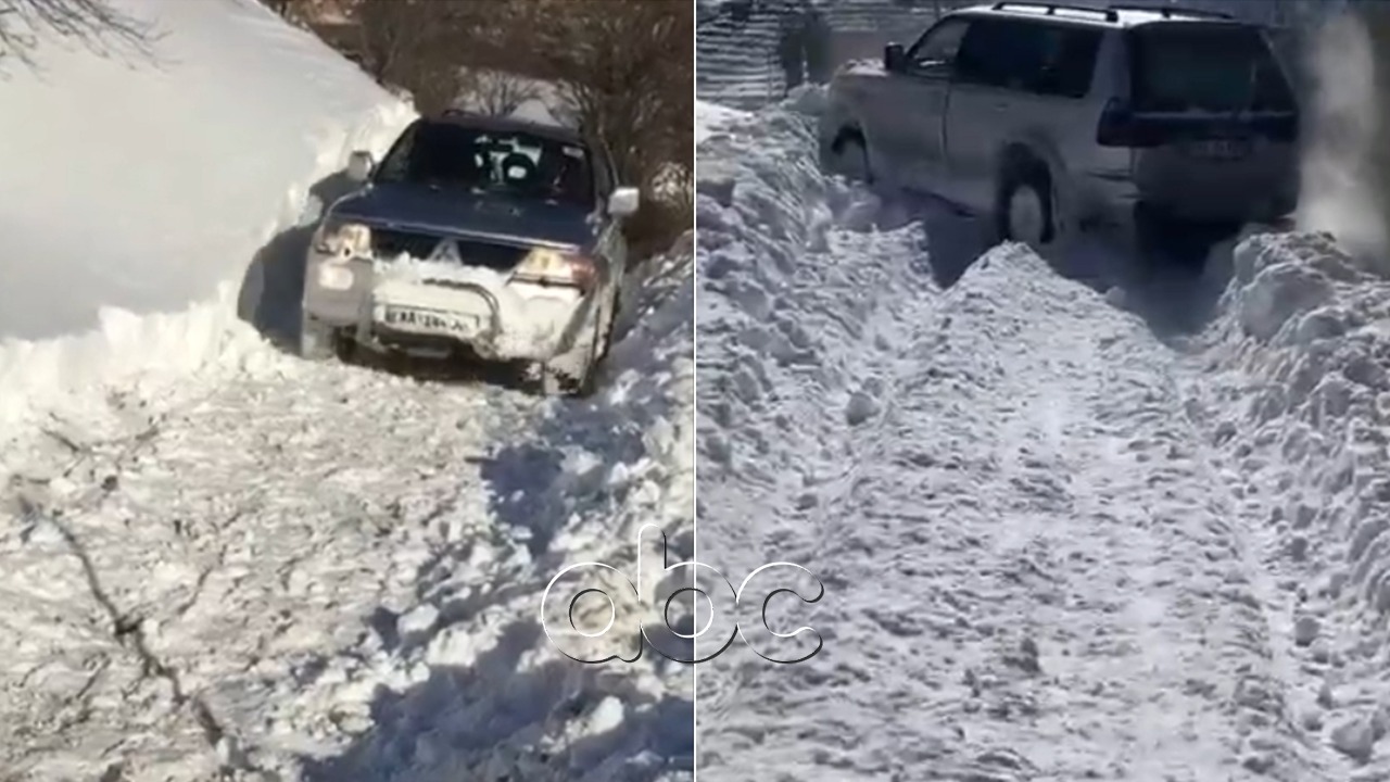 VIDEO/ Asnjë borëpastruese, banorët në Rrajcë pastrojnë rrugët e bllokuara