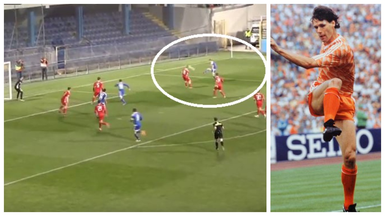 VIDEO/ Një gol në Mal të Zi bëhet “hit”, mbrojtësi imiton legjendën Van Basten