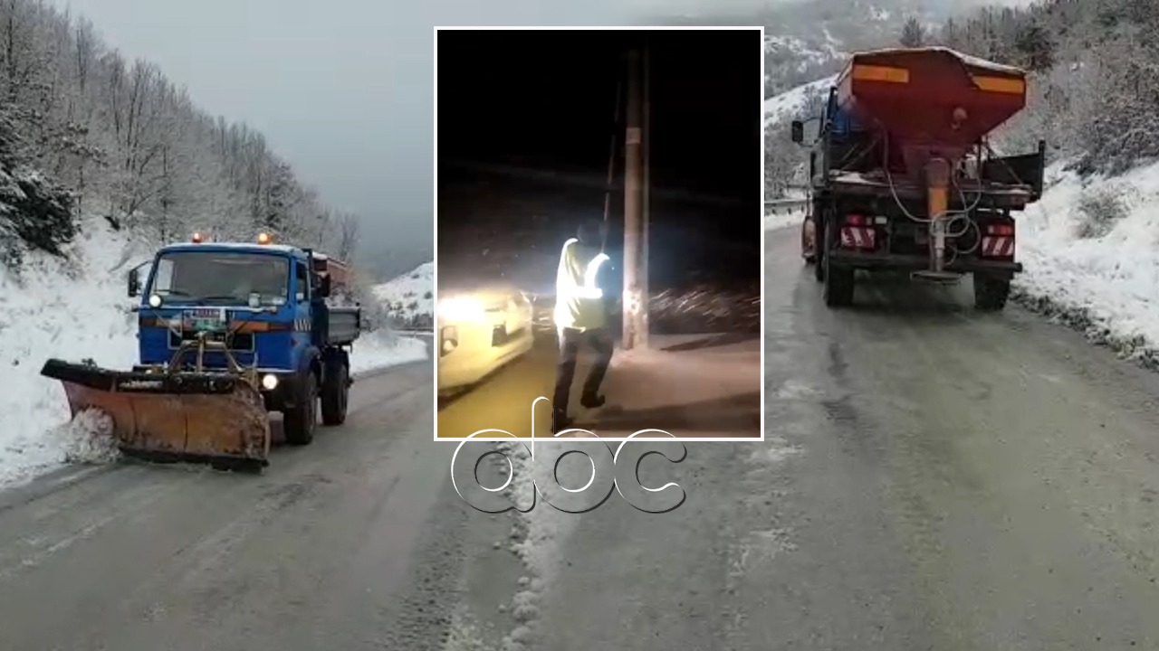 Vijojnë reshjet e dëborës në Korçës, probleme në qarkullim dhe me energjinë