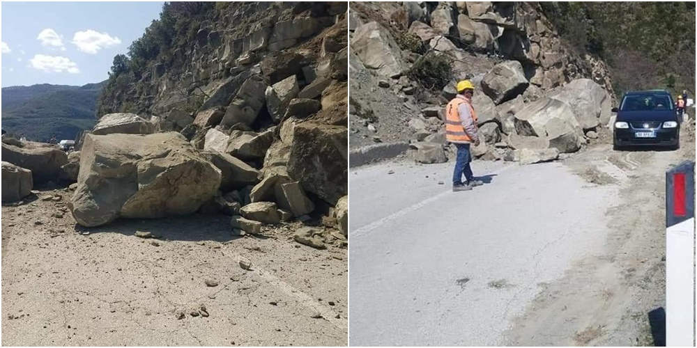 Shkëputet nga mali masivi shkëmbor, bllokohet për disa orë aksi rrugor Berat-Çorovode