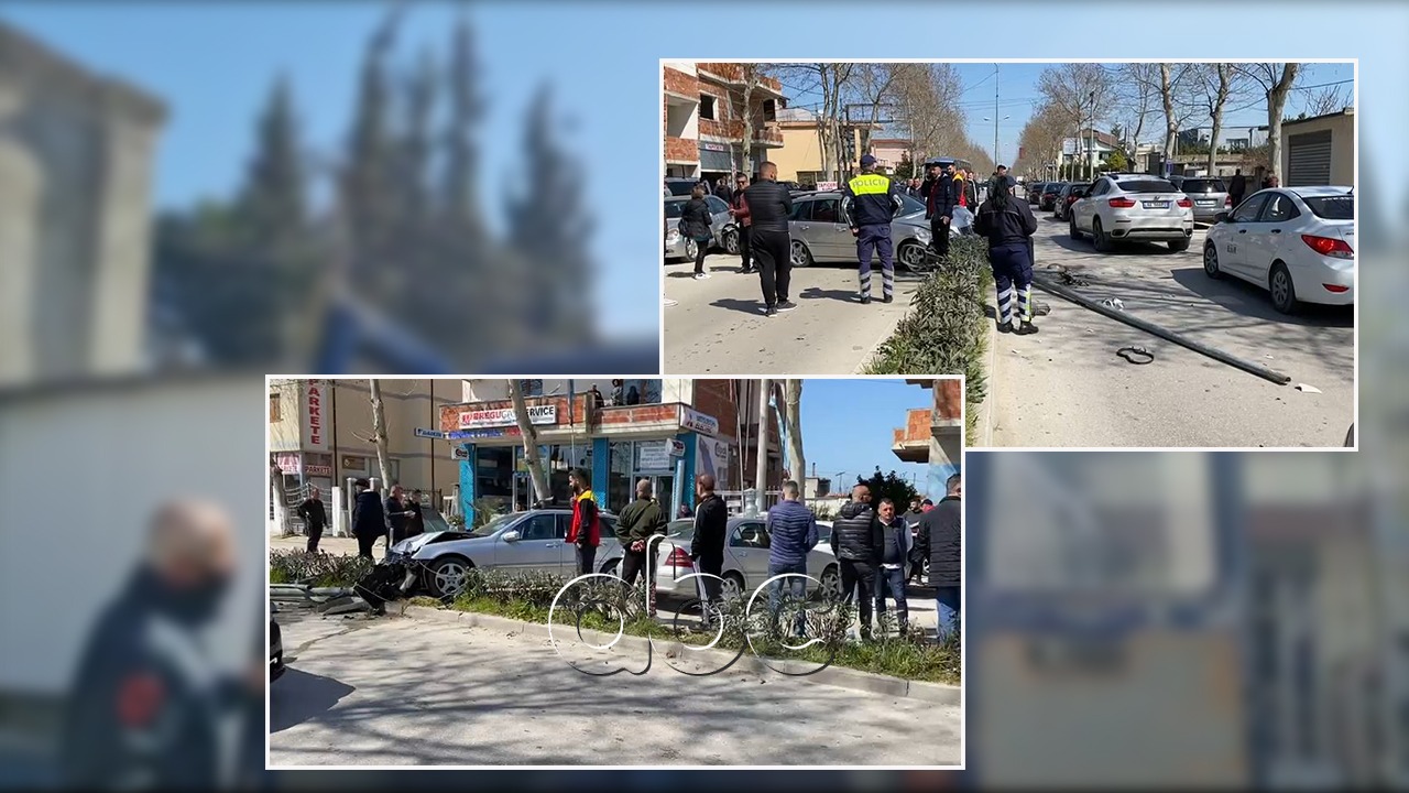 VIDEO/ Përplasen 3 “Benza” në Fier, bllokohet qarkullimi