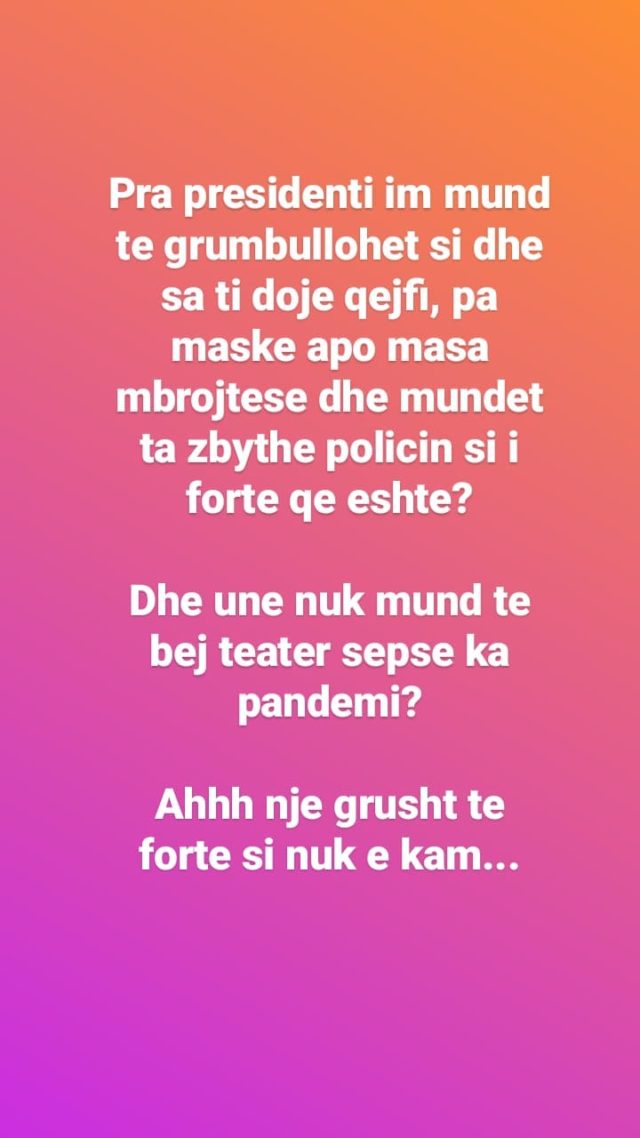 “Ah si nuk kam një grusht të fortë…”, aktori i njohur reagon pas përplasjes së Metës me policinë 2 jonka.e 159249435 1410064649359556 2667043980884123755 n