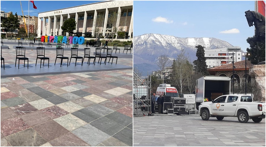 Sonte ndizen “motorët e fushatës”, si po shkojnë përgatitjet e PS-së në sheshin “Skënderbej”