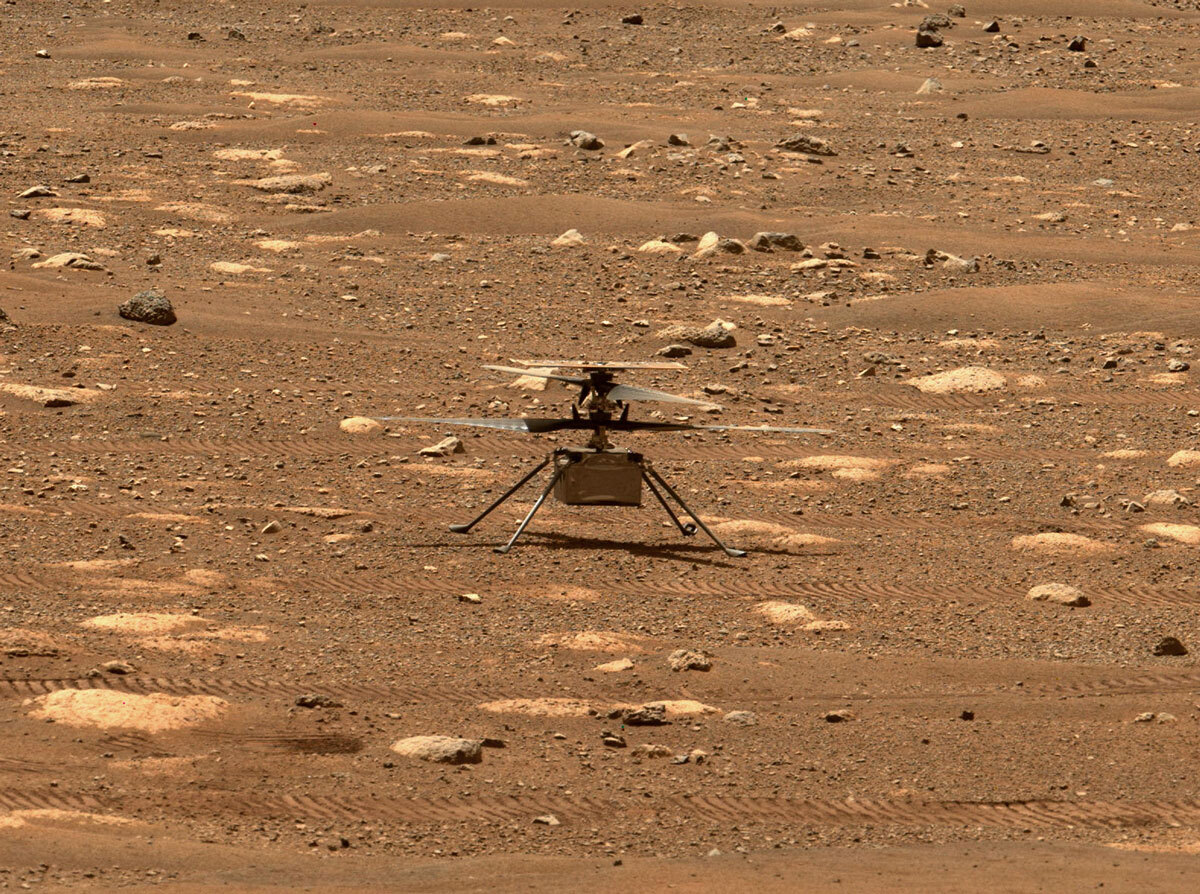 Helikopteri i Marsit kap imazhin e parë me ngjyra ajrore dhe përgatitet për provën e 3-të të fluturimit