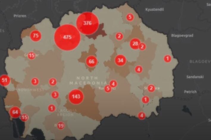 Ulen infektimet në Maqedoninë e Veriut, gjatë 24 orëve 564 të prekur dhe 22 viktima