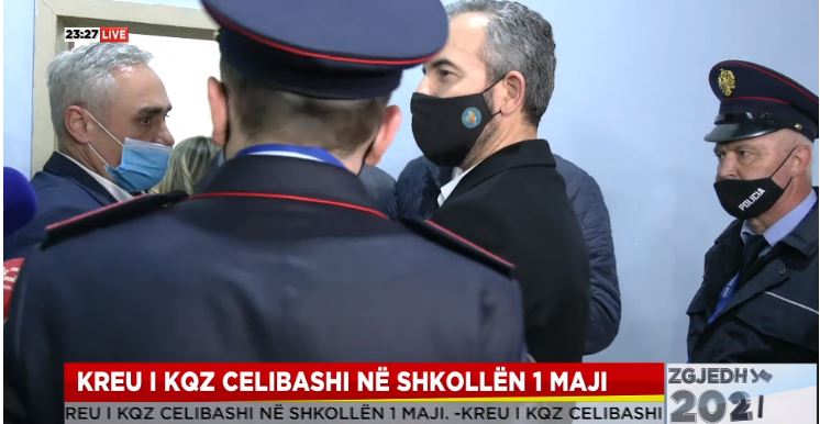 Sherri në KZAZ, Celibashi mbërrin te shkolla “1 Maj”