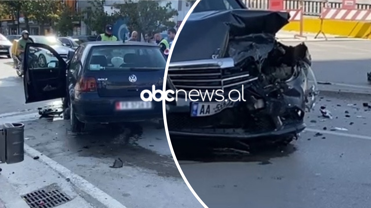 VIDEO/ Aksident në qendër të Fierit, lëndohet një nga drejtueset e automjetit