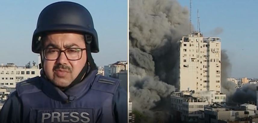 VIDEO/ Gazetari raporton live në Gaza për BBC, ndërtesa pas tij shembet nga sulmet izraelite