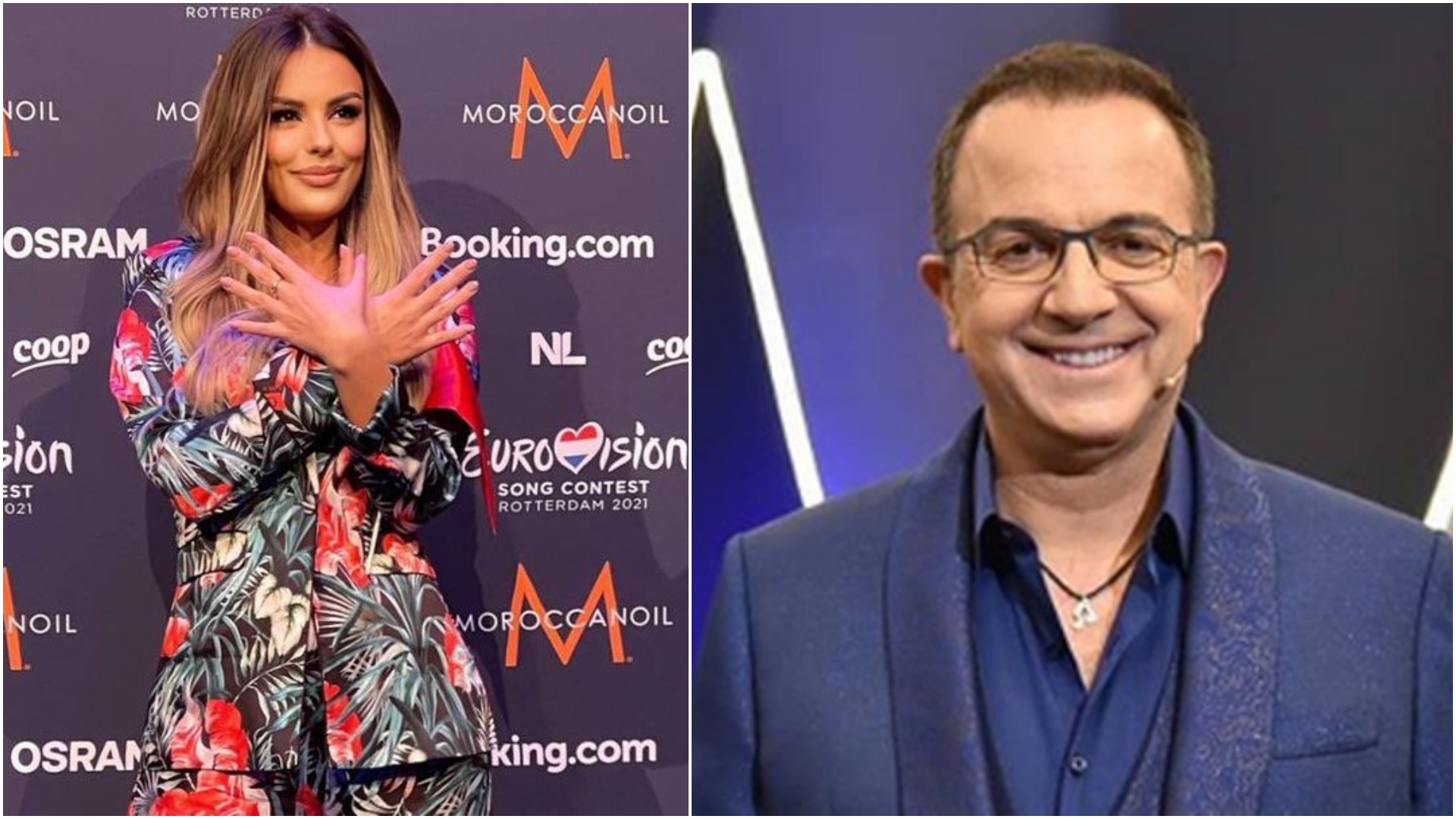 Bëri shqiponjën në Eurovision, mediat serbe “shpërthyen” ndaj Anxhelës, reagon Ardit Gjebrea i revoltuar